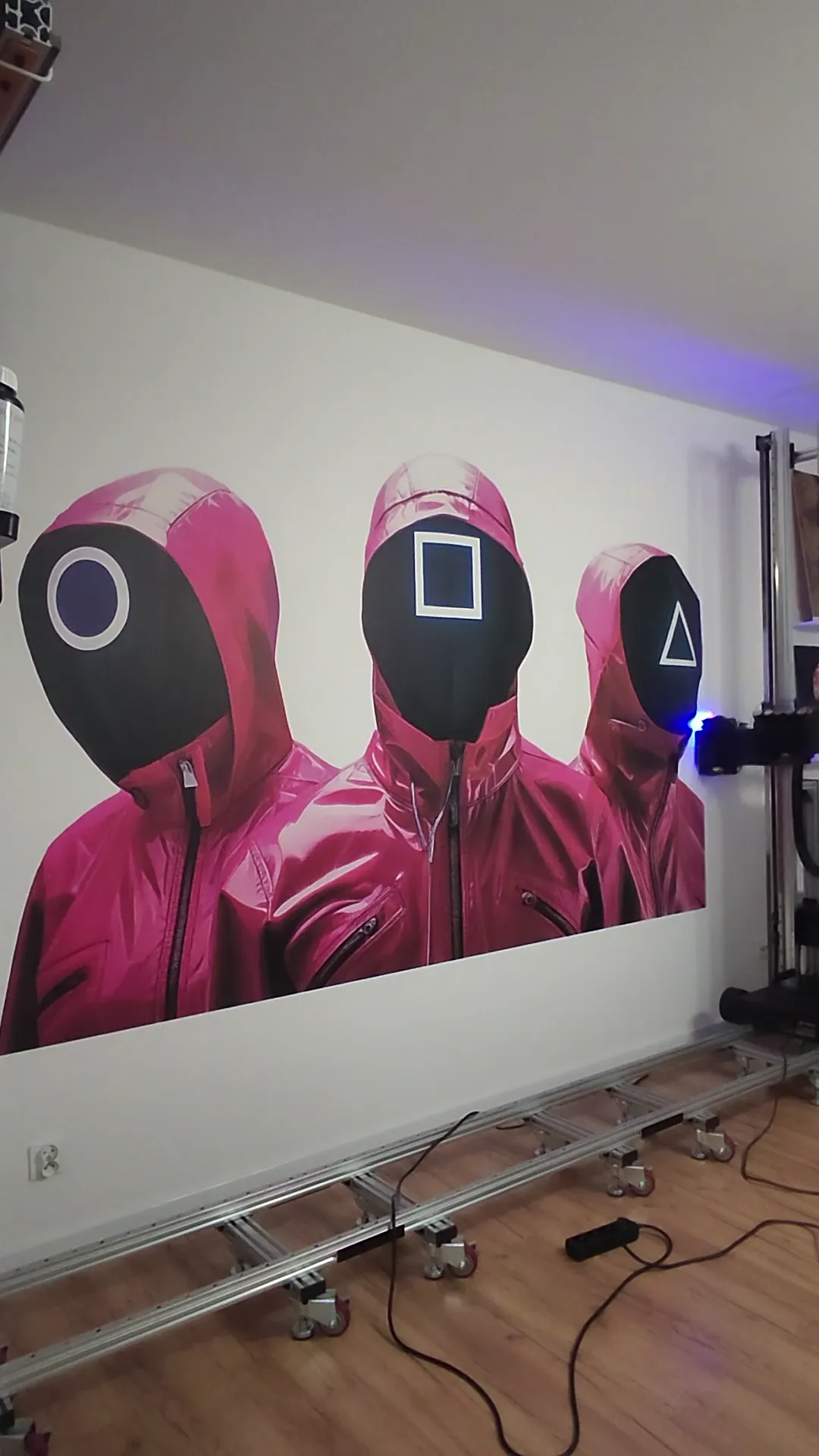 squid game - druk uv na ścianie